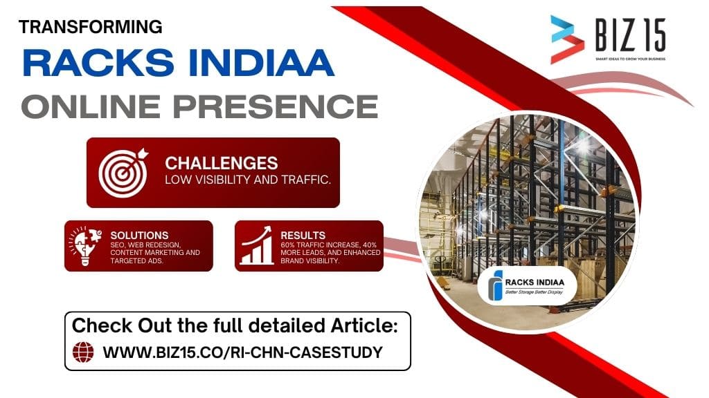 How Biz15 Increased www.racksindiaa.com Racks Company Online Presence