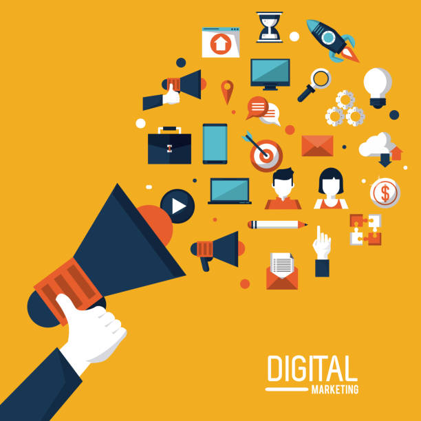 digital marketing and advertising icon vector illustration graphic design