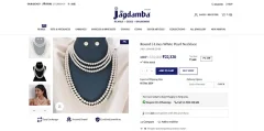 Traditional pearl long chain designs in gold | J Pearls