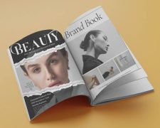 Realistic magazine mockup with a shadow effect | Wizard