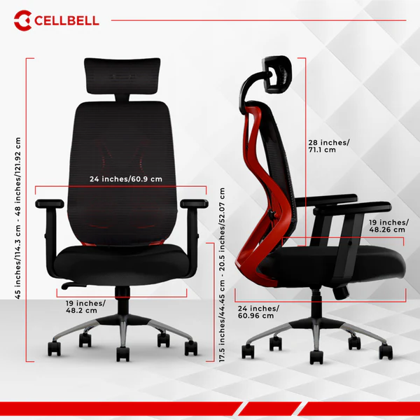 buy best ergonomic chair india cellbell
