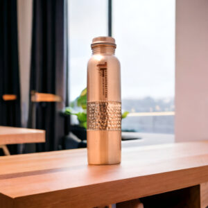 copper bottle with two ring hammered designe 950 ml 300x300 2
