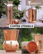 Copper Hammered Water Bottle
